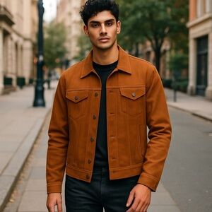 Faux Vegan Suede Levi’s Trucker Jacket sz medium